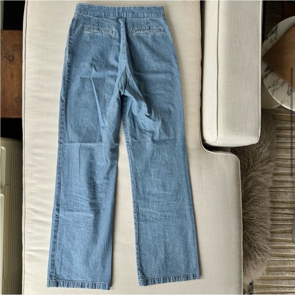 Sezane Martin Trousers Chambray size 6 - Picture 6 of 11